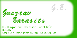 gusztav barasits business card